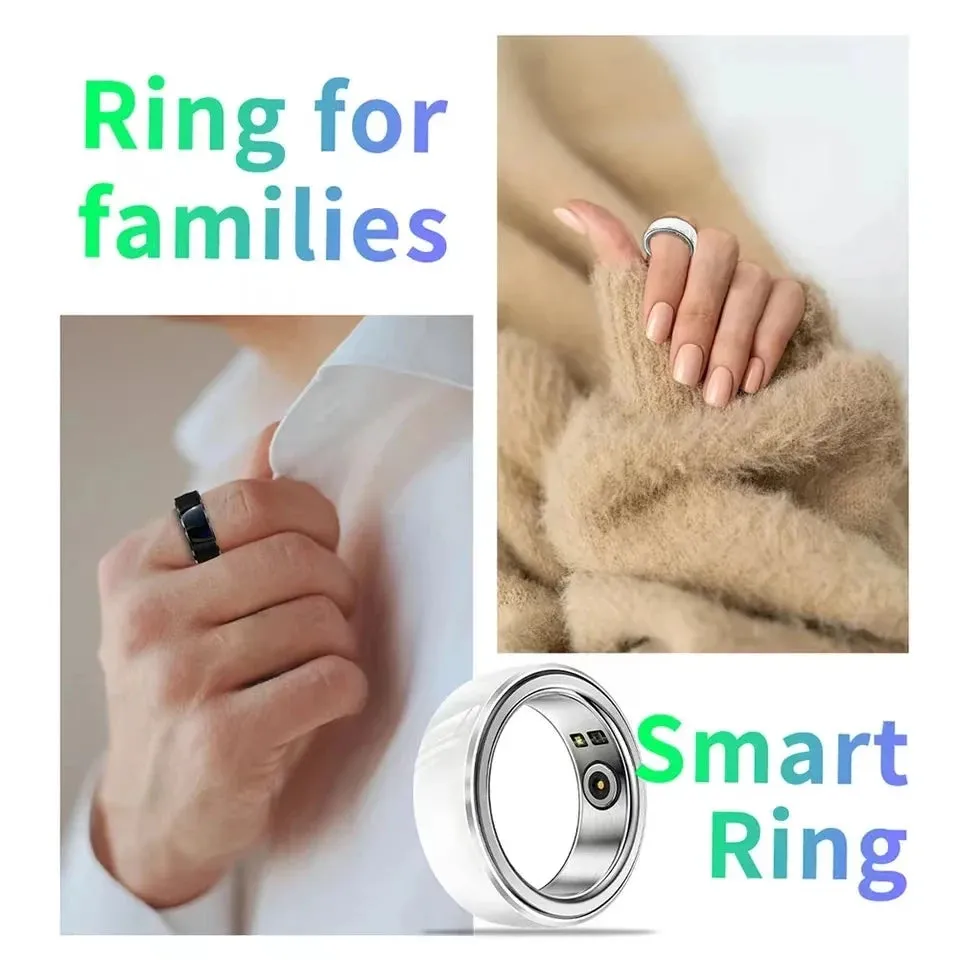 2024 New NFC Smart Ring Men Sports Fitness Tracker Women Waterproof Sports Fitness Smart Ring for Android IOS PK R1 Lovers Box