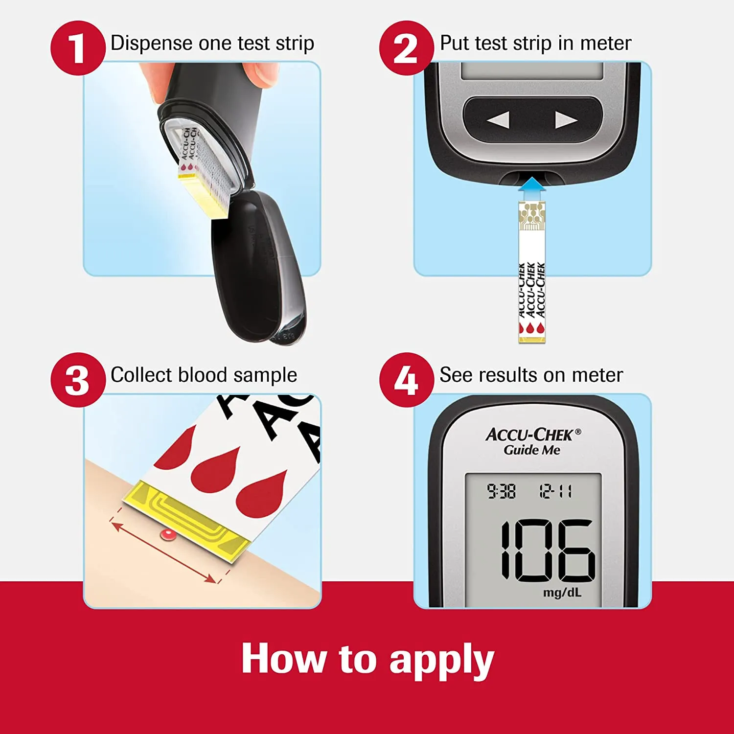 Accu-Chek Guide Glucose Test Strips for Diabetic Blood Sugar Testing