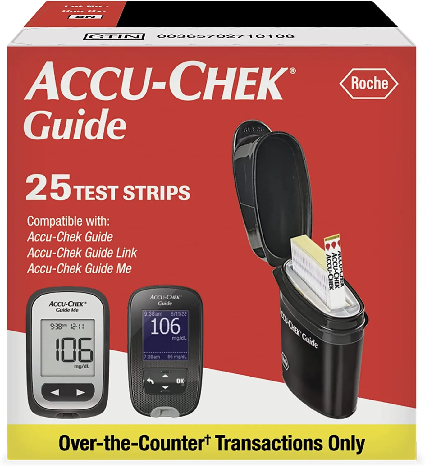 Accu-Chek Guide Glucose Test Strips for Diabetic Blood Sugar Testing