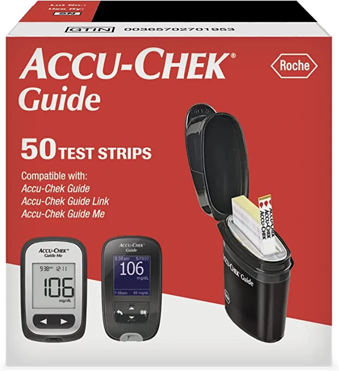 Accu-Chek Guide Glucose Test Strips for Diabetic Blood Sugar Testing