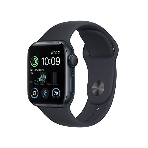 Apple Watch SE (2nd Gen) (GPS, 40mm) - Midnight Aluminum Case with Midnight Sport Band, M/L (Renewed)