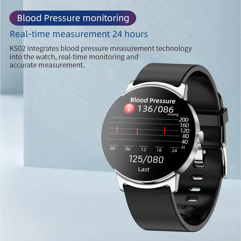 BEARSCOME BCKS02 Measure Blood Glucose Blood Oxygen Blood Pressure Heart Rate Bluetooth Smartwatch