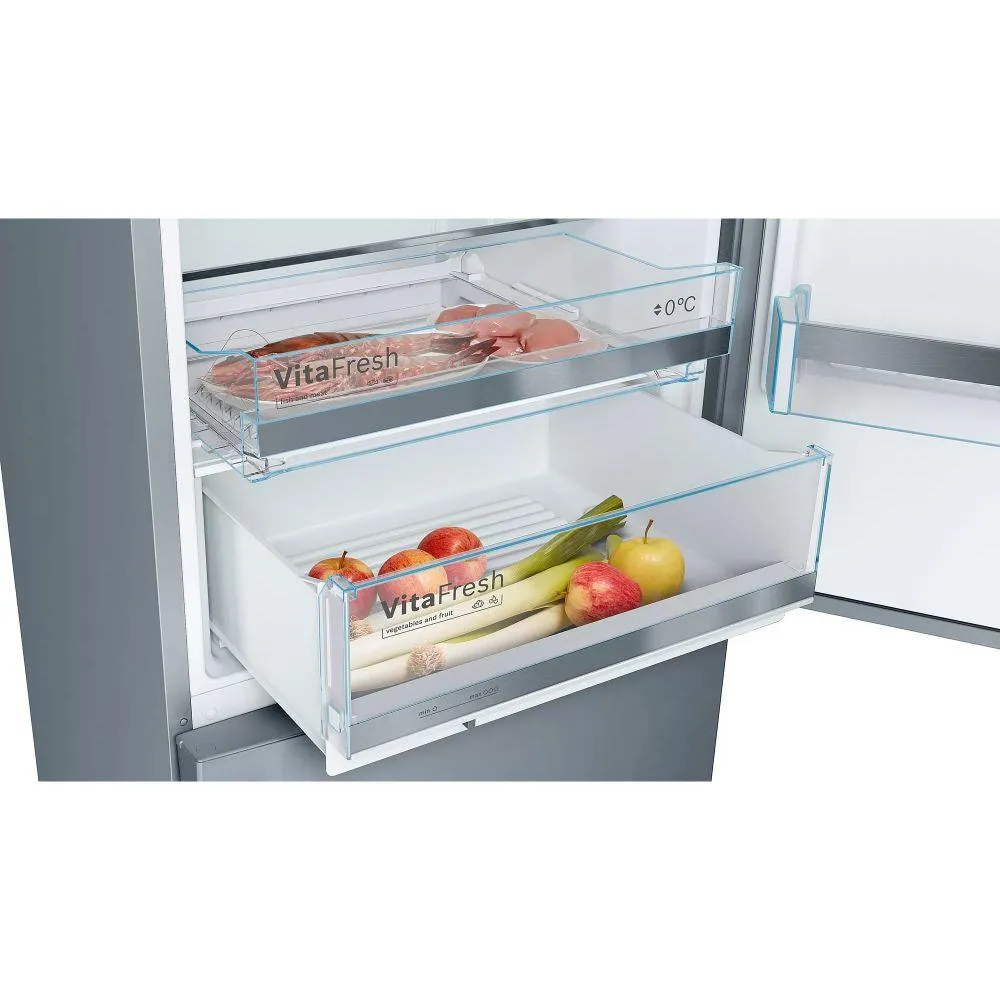 Bosch 70/30 Serie 6 Low Frost Freestanding Fridge Freezer - Inox | KGE49AICAG