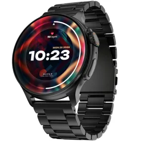 Boult Newly Launched Crown R Pro Smart Watch 1.43''HD AMOLED, Bluetooth Calling, Working Crown, Zinc Alloy Frame, 600 Nits Brightness, AI Voice Assistant, SpO2 Monitoring, 120  Sports Mode (Jet Black)