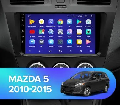 Car Dealz 10.2" Android 10.0 Mazda 5 3 CW 2010-2015 w CAM In Dash Plus OEM Fascia