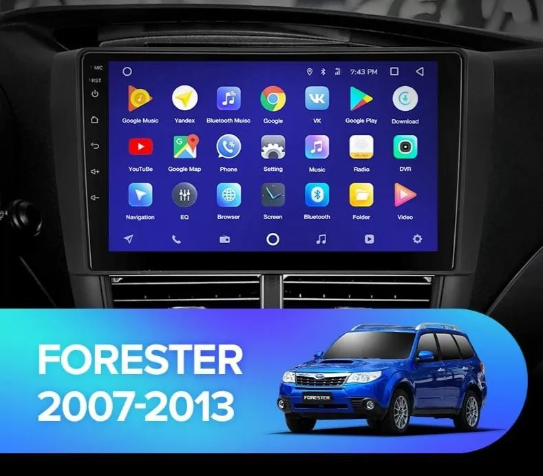 Car Dealz 10.2" Android 10.0 Subaru Forester 3 SH 2007-2013 In Dash Plus OEM Fascia