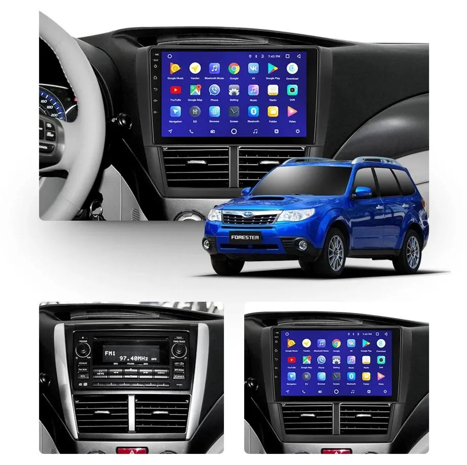 Car Dealz 10.2" Android 10.0 Subaru Forester 3 SH 2007-2013 In Dash Plus OEM Fascia