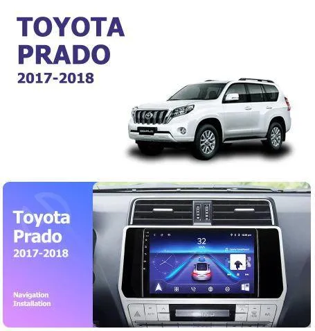 Car Dealz 10.2" Android 10.0 Toyota LAND CRUISER PRADO 2017-2018 In Dash Plus OEM Fascia