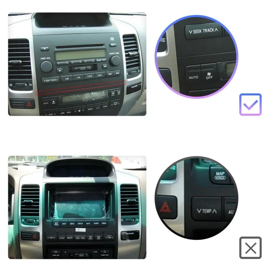 Car Dealz 10.2" Android 10.0 Toyota Land Cruiser Prado 3 J120 2004-2009 In Dash Plus OEM Fascia