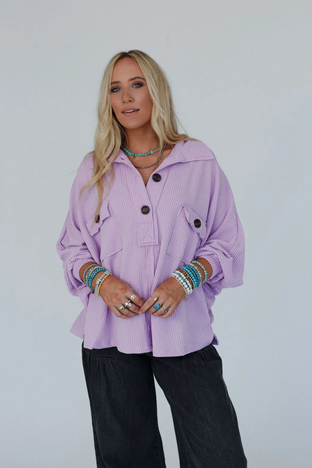 Color My World Oversized Top - Lilac