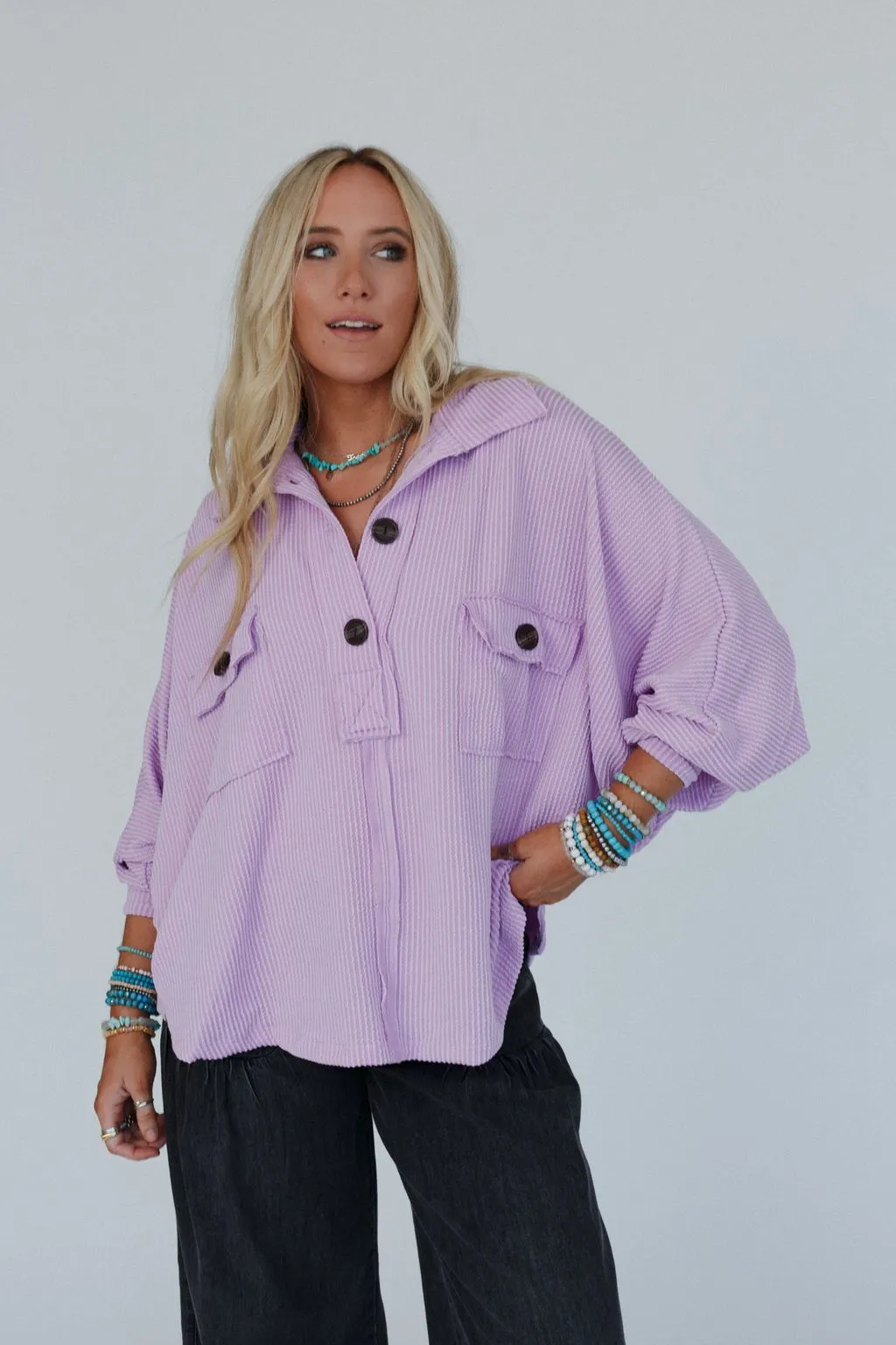 Color My World Oversized Top - Lilac