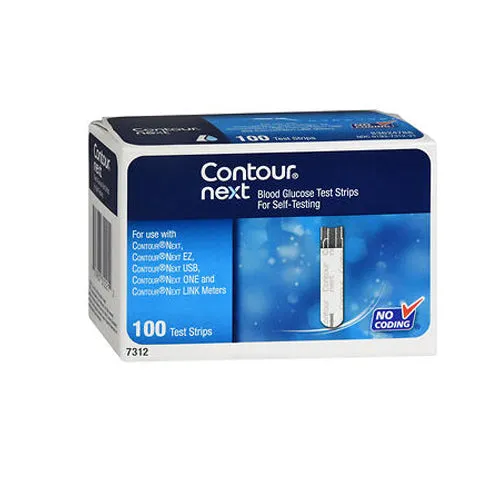 Contour Next Blood Glucose Test Strips 100 Strips By Bayer