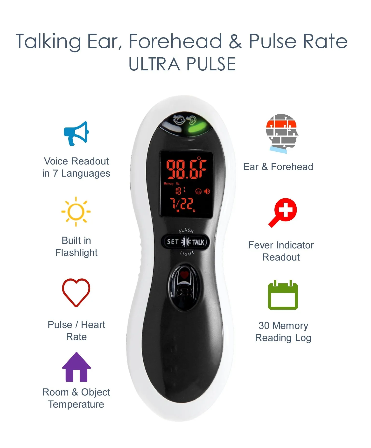 Dual Scan Ultra - Pulse   Ear   Forehead Thermometer