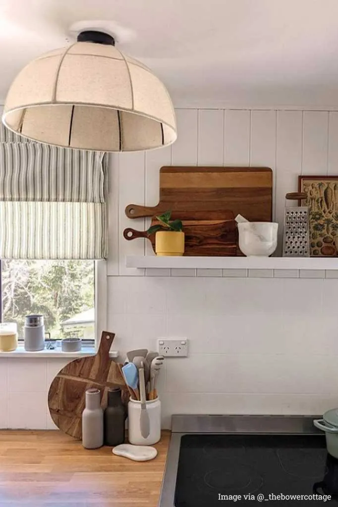 Farmhouse Linen Ceiling Light