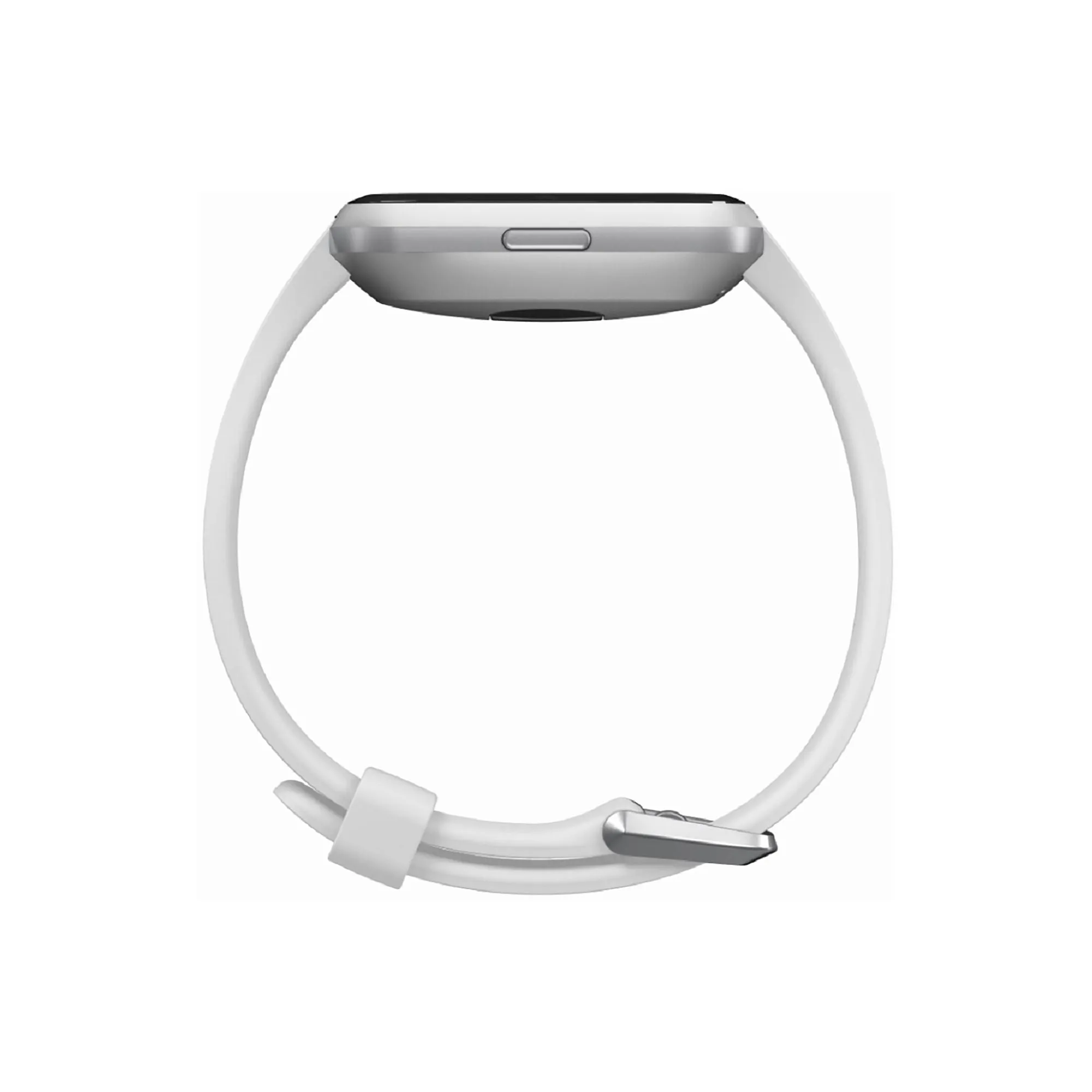 Fitbit FB415SRWT Versa Smart Watch, One Size (S & L Bands Included) White/Silver Aluminum Lite Edition