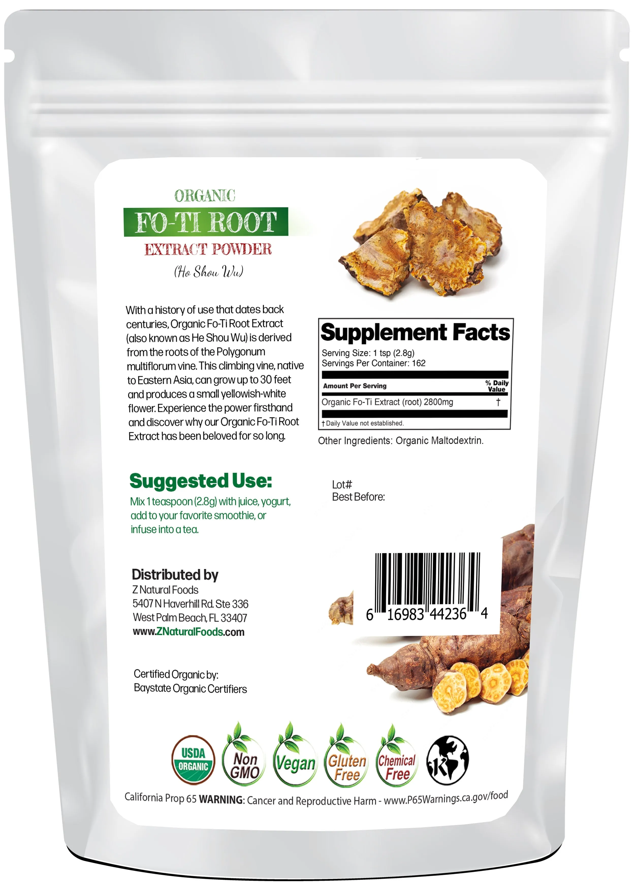 Fo-Ti Root Extract Powder (Ho Shou Wu) - Organic