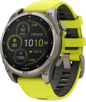 Garmin Fenix 8 Sapphire SOLAR 47mm Multisport Watch - Yellow