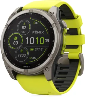 Garmin Fenix 8 Sapphire SOLAR 51mm Multisport Watch - Yellow