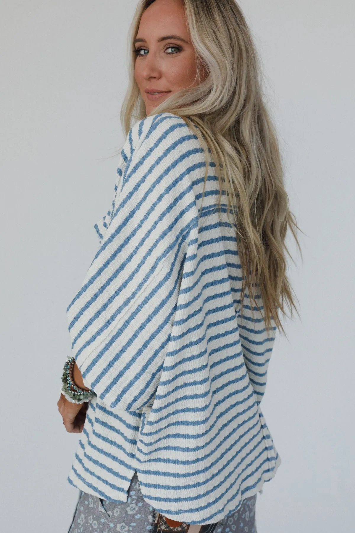 Jodi Striped Top - Blue