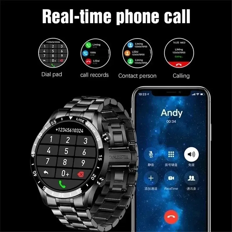 LIGE Luxury Touch Screen Smart Watch