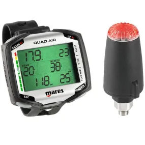 Mares Men Mares Quad Air Tauchcomputer, Black, One Size Air Decompression Limit Monitors - Black / Black, One Size