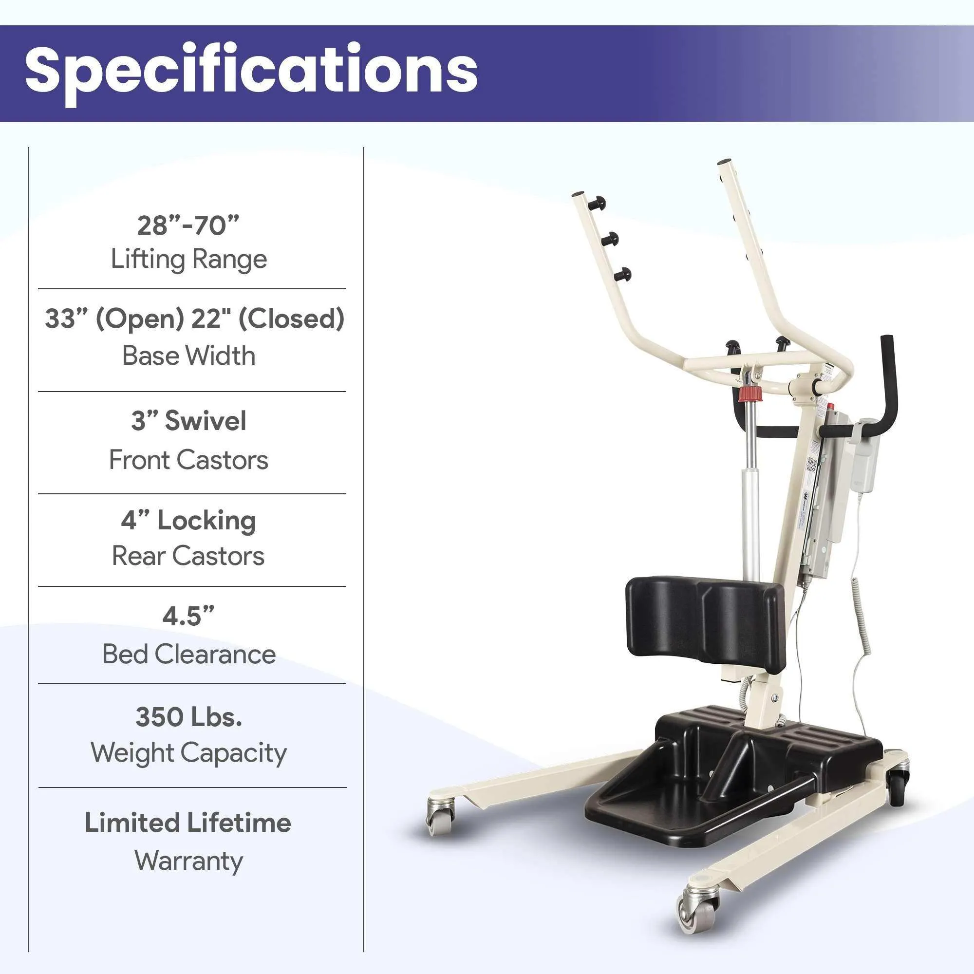 MedaCure Free Spirit Sit to Stand Powered Patient Assist Lift