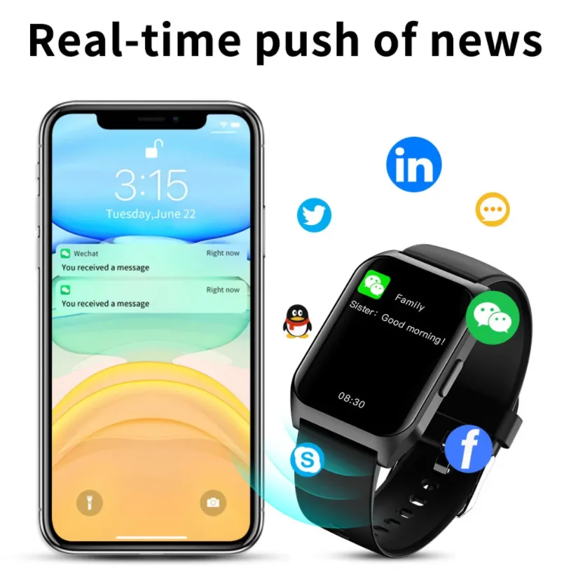 New Bluetooth Call Smart Watch(Waterproof/Music/Sport/Multi-Dial Switching/Heart Rate/Fitness Tracker)