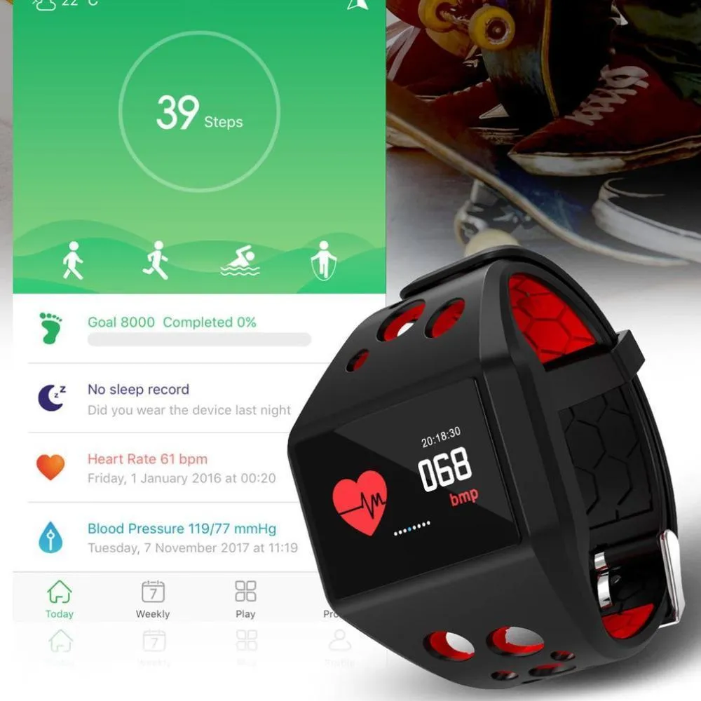 New Bluetooth Smartband Bands Blood Pressure IP68 Waterproof Smartwatch For IOS Android