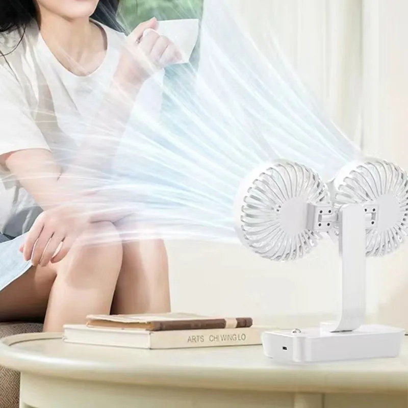 🔥Summer Hot Sale🔥Desktop Oscillating Dual Head Fan