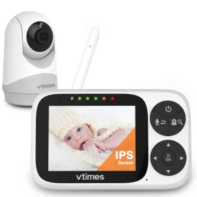 Video Baby Monitor with 1 Camera, 3.2" IPS