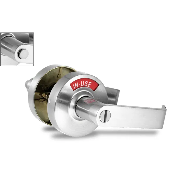 Vizilok - C5FS-R - ADA Door Lock w/ Indicator - Right Handed - 1-3/16" to 2" Door - Satin Chrome